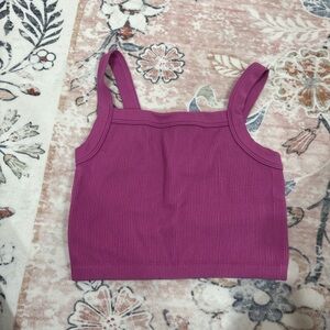 Vibrant Purple Ribbed Tank Top